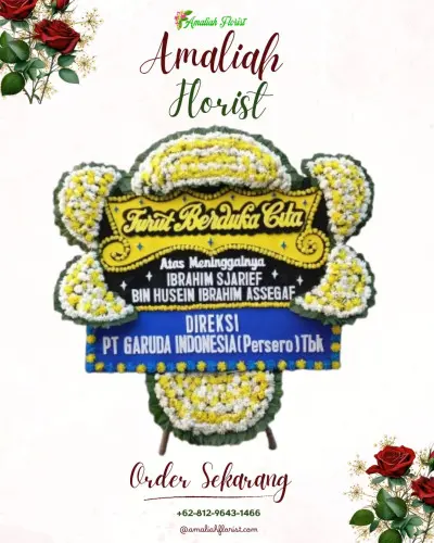 Papan Bunga Duka di Caruban Madiun