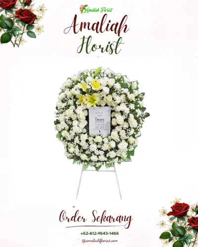 Krans Bunga Duka Cita di Caruban Madiun